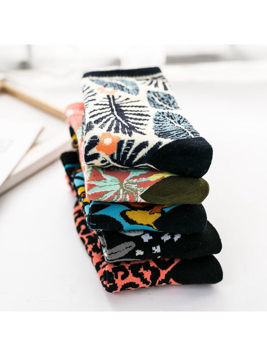 Rufia - Floral Animal Motif Crew Socks product image 2