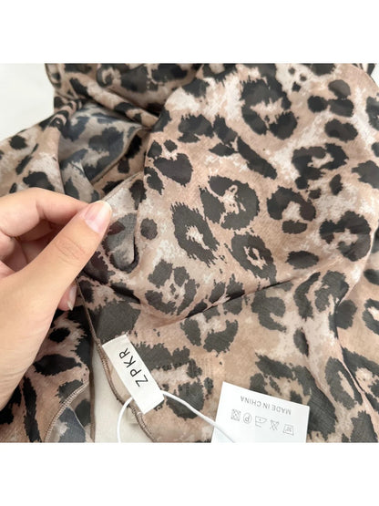 Scarvii - Leopard Print Long Rectangular Scarf