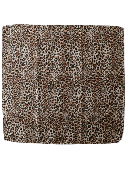Scarvii leopard pattern scarf folded neatly on a flat surface