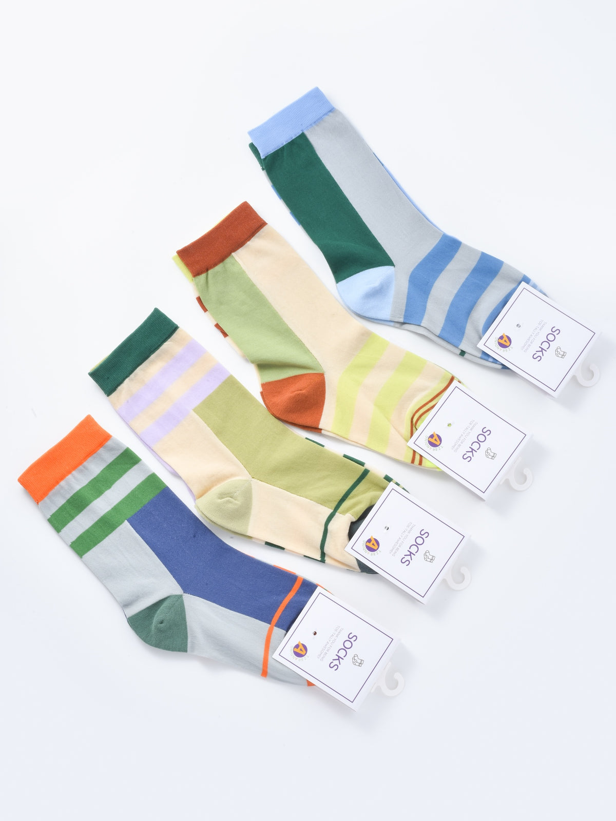 Rufia - Asymmetric Striped Socks