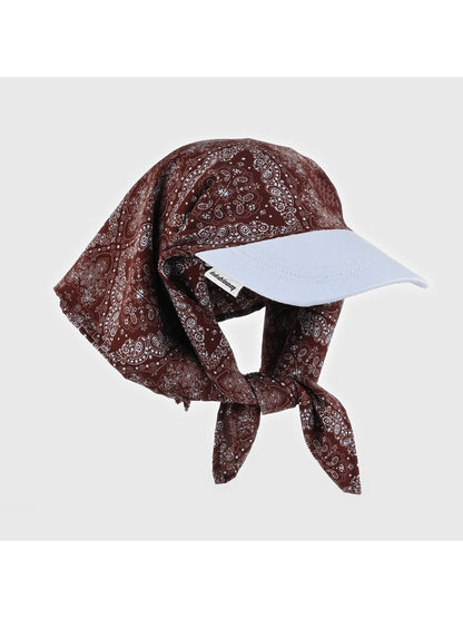 Haila - Retro Printed Curved Brim Headscarf Cap