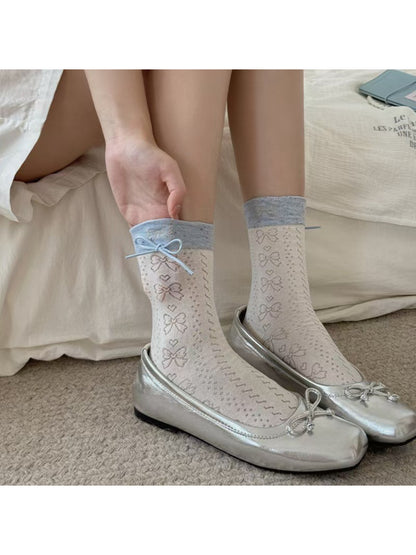 Rufia - Delicate Bow Cuff Crew Socks product image 1