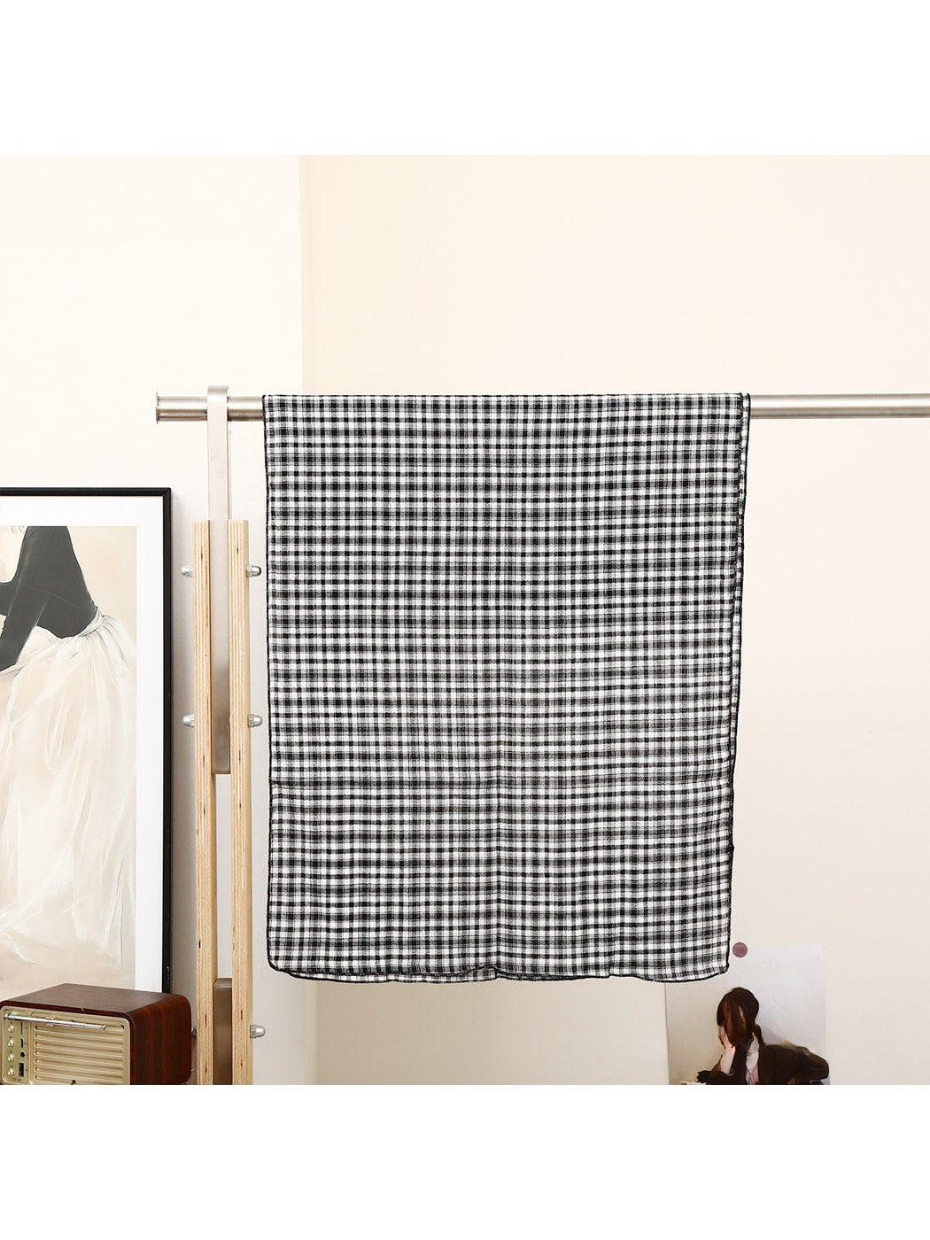 Scarvii - Vintage Plaid Layering Rectangular Scarf