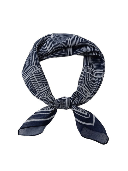 Scarvii - Geometric Print Lightweight Square Scarf