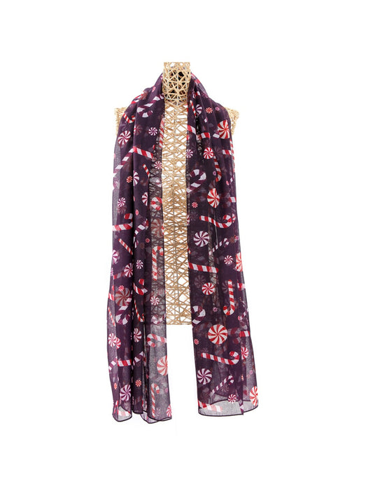 Scarvii - Christmas Candy Print Winter Scarf