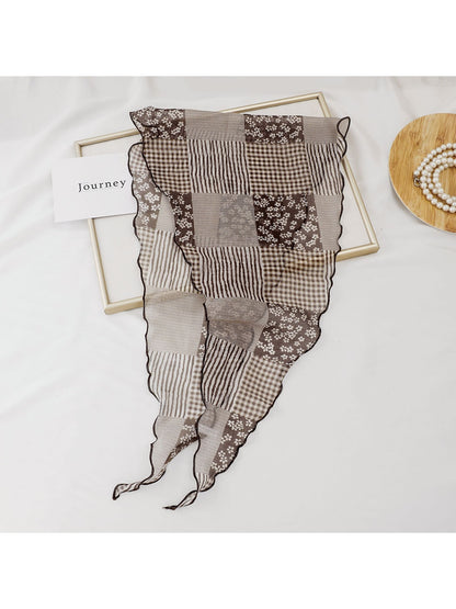 Scarvii - Print Lightweight Fashion Diamond Shaped Scarf