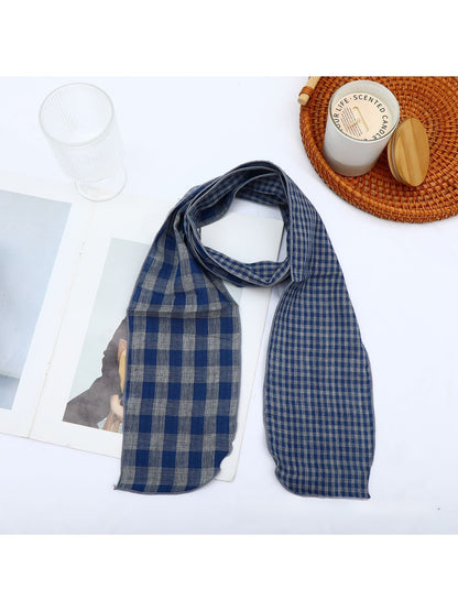 Scarvii - Vintage Plaid Check Pattern Long Scarf