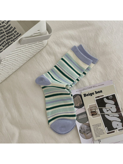 Rufia - Retro Candy Stripe Crew Socks