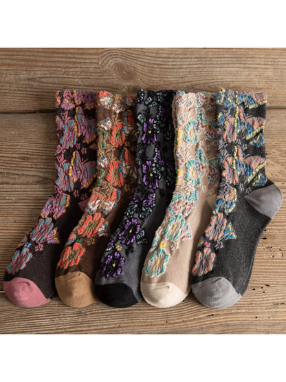 Rufia - Textured Bloom Cluster Socks