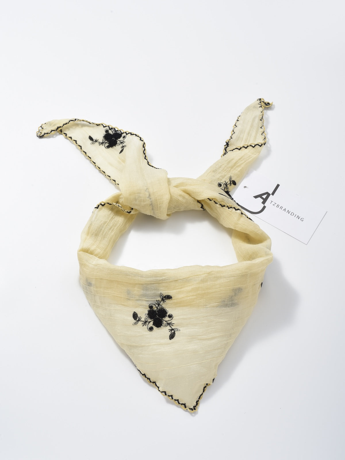 Scarvii Soft Botanical Print Triangle Scarf
