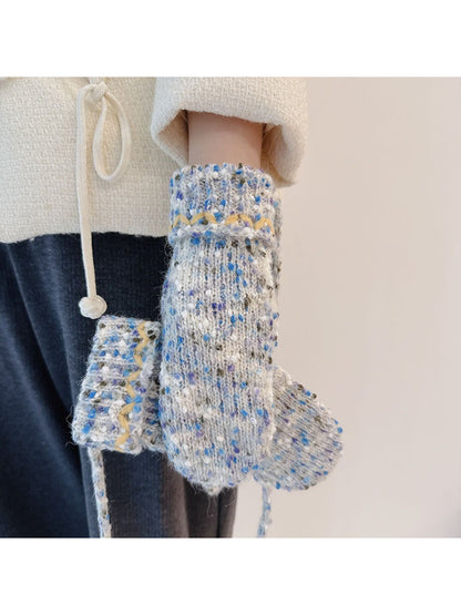 Gloving - Speckled Knit Winter Mittens