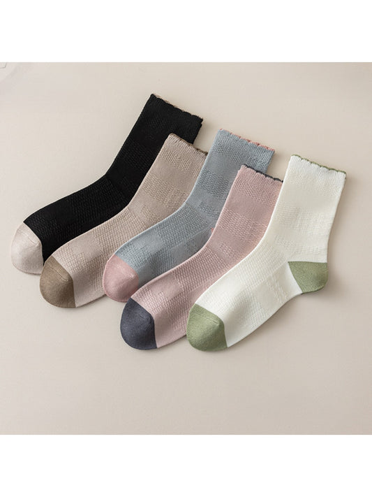 Rufia - Color Block Sweet Style Crew Socks