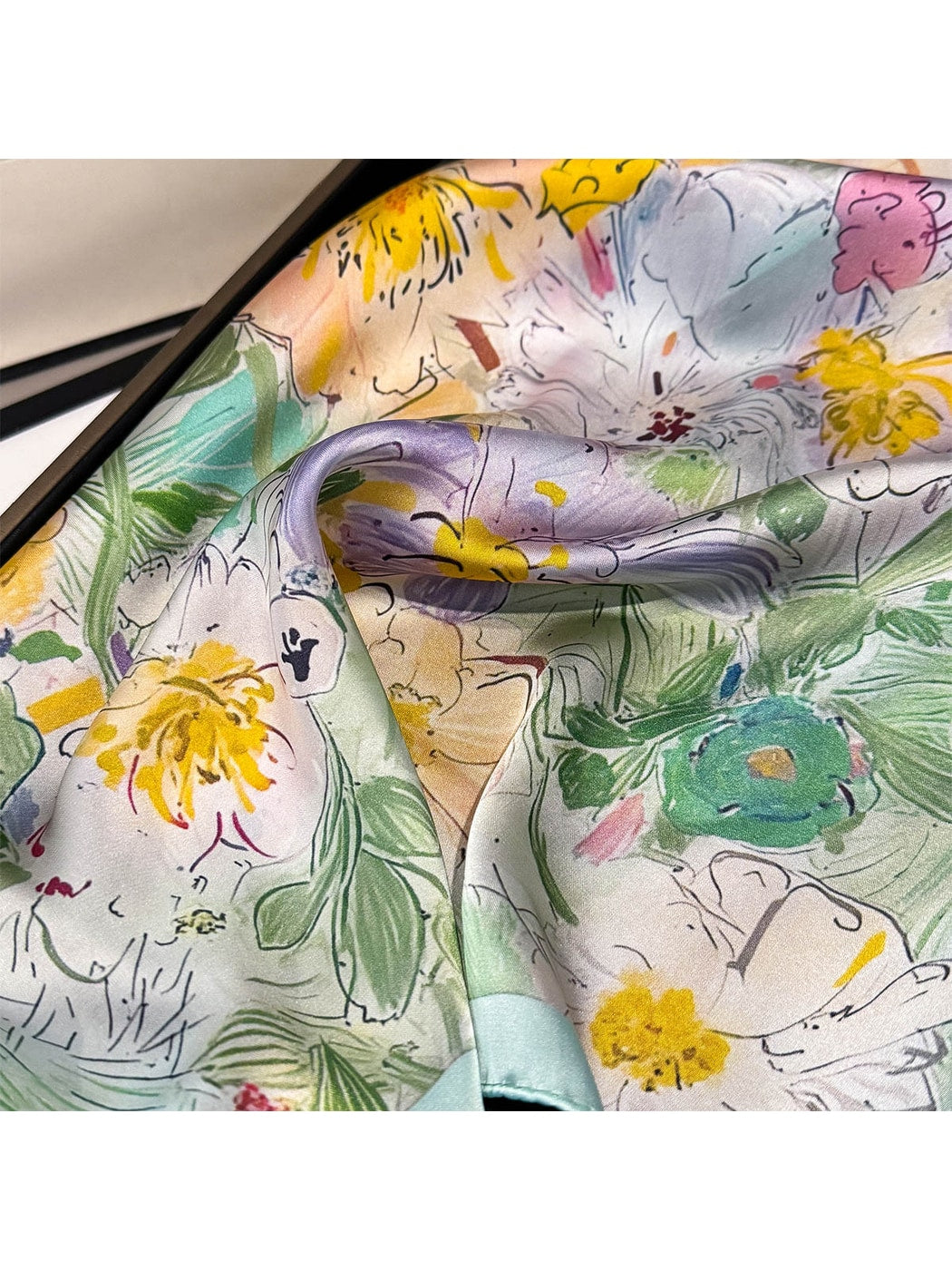 Scarvii Watercolor Floral Print Square Scarf product image