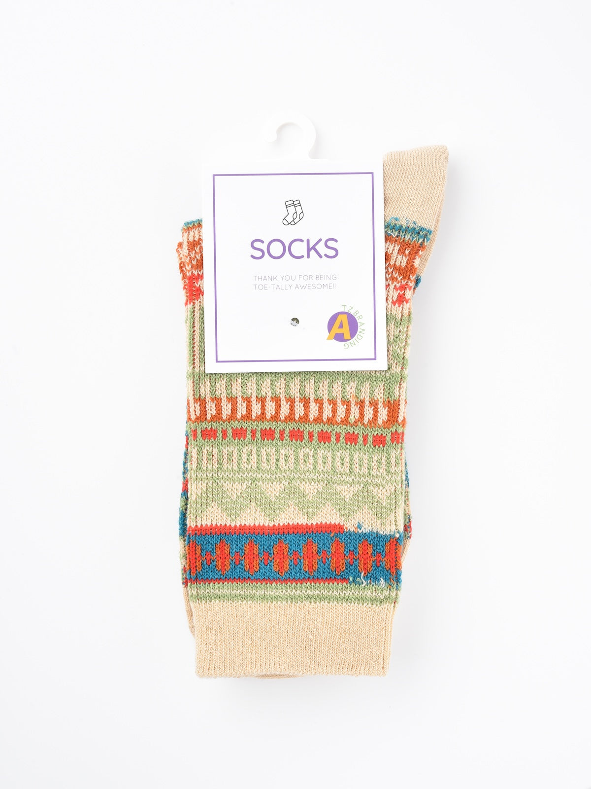 Rufia - Vintage Geometric Pattern Women's Mid-Calf Socks