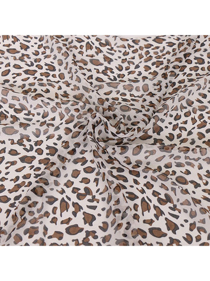 Scarvii - Spring Summer Leopard Print Lightweight Scarf