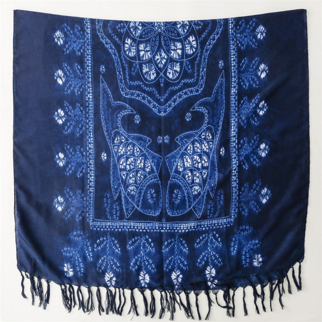 Scarvii - Boho Tie-Dye Teal Scarf