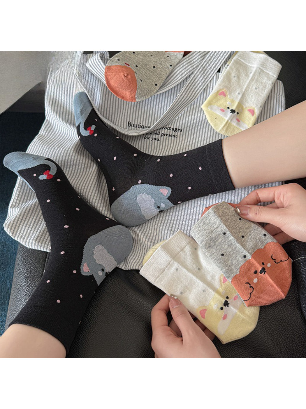 Rufia - Cute Animal Motif Crew Socks product image 3
