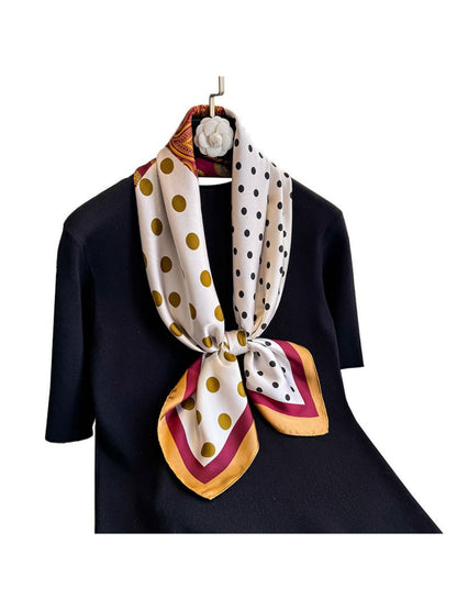 Scarvii - Patchwork Dot Paisley Print Scarf