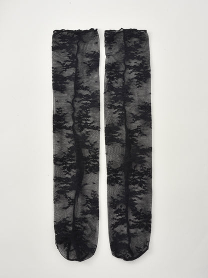 Rufia - Romantic Sheer Lace Crew Socks