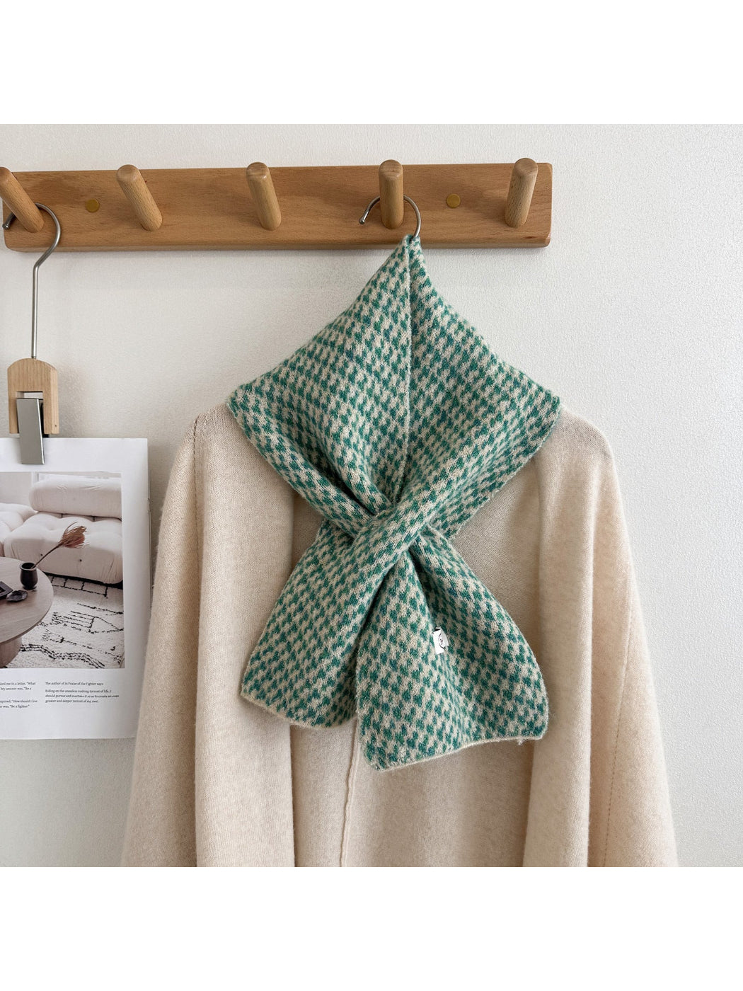 Scarvii - Fuzzy Textured Surface Narrow Scarf