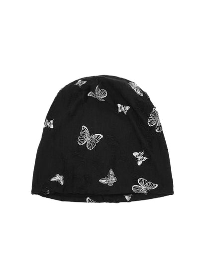 Haila – Butterfly Print Slouch Beanie
