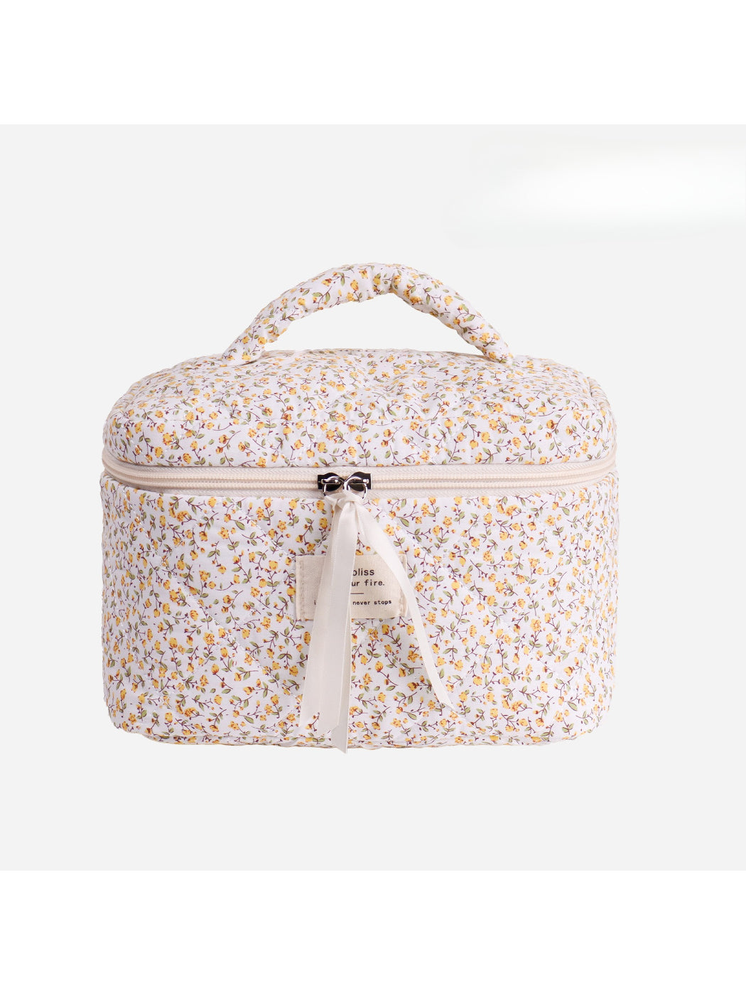 Cosbai - Floral Travel Makeup Organizer Case