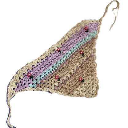 Scarvii floral triangle headscarf product photo 6