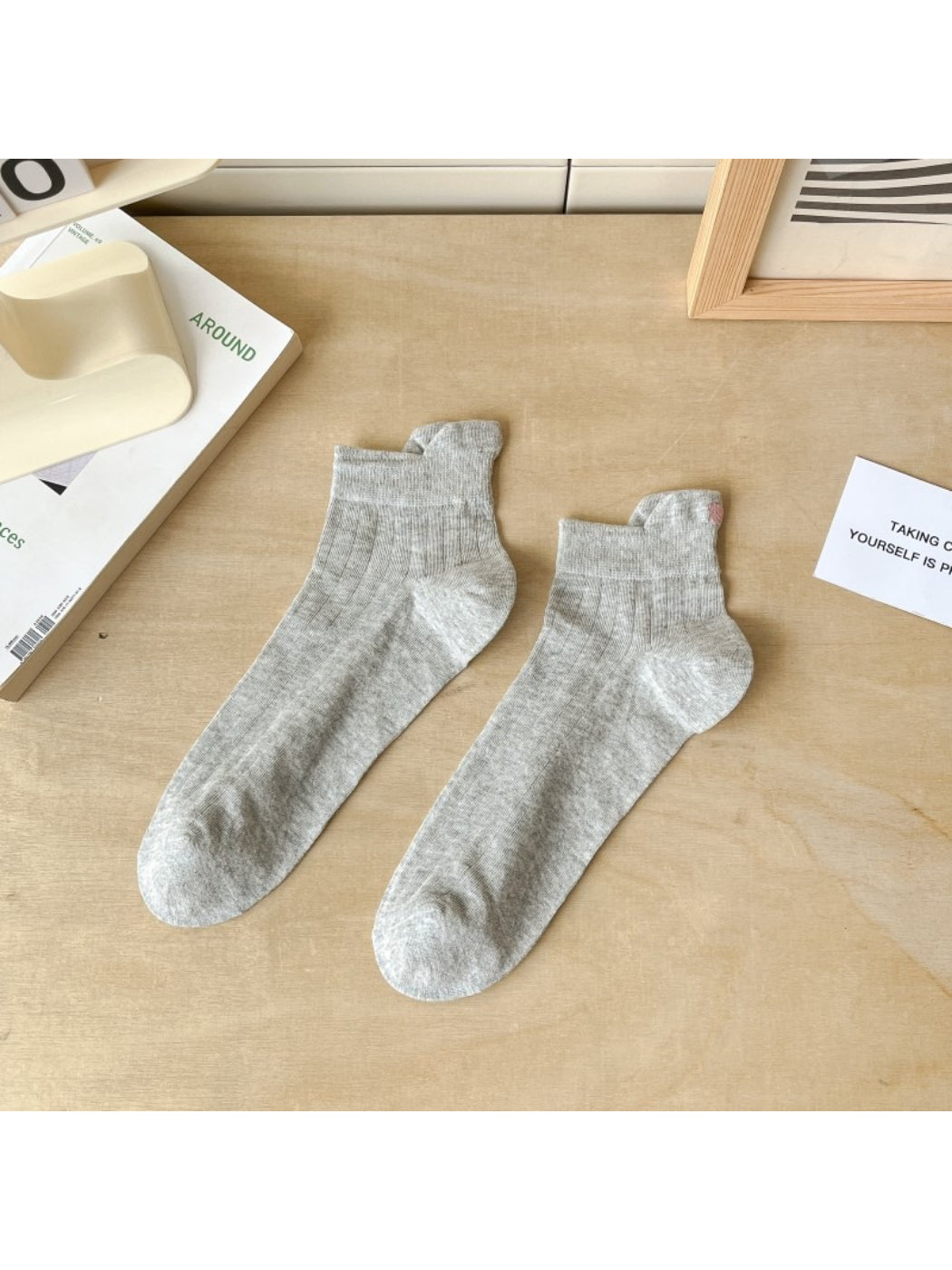 Rufia - Mini Bow Pattern Ribbed Ankle Socks product image 7