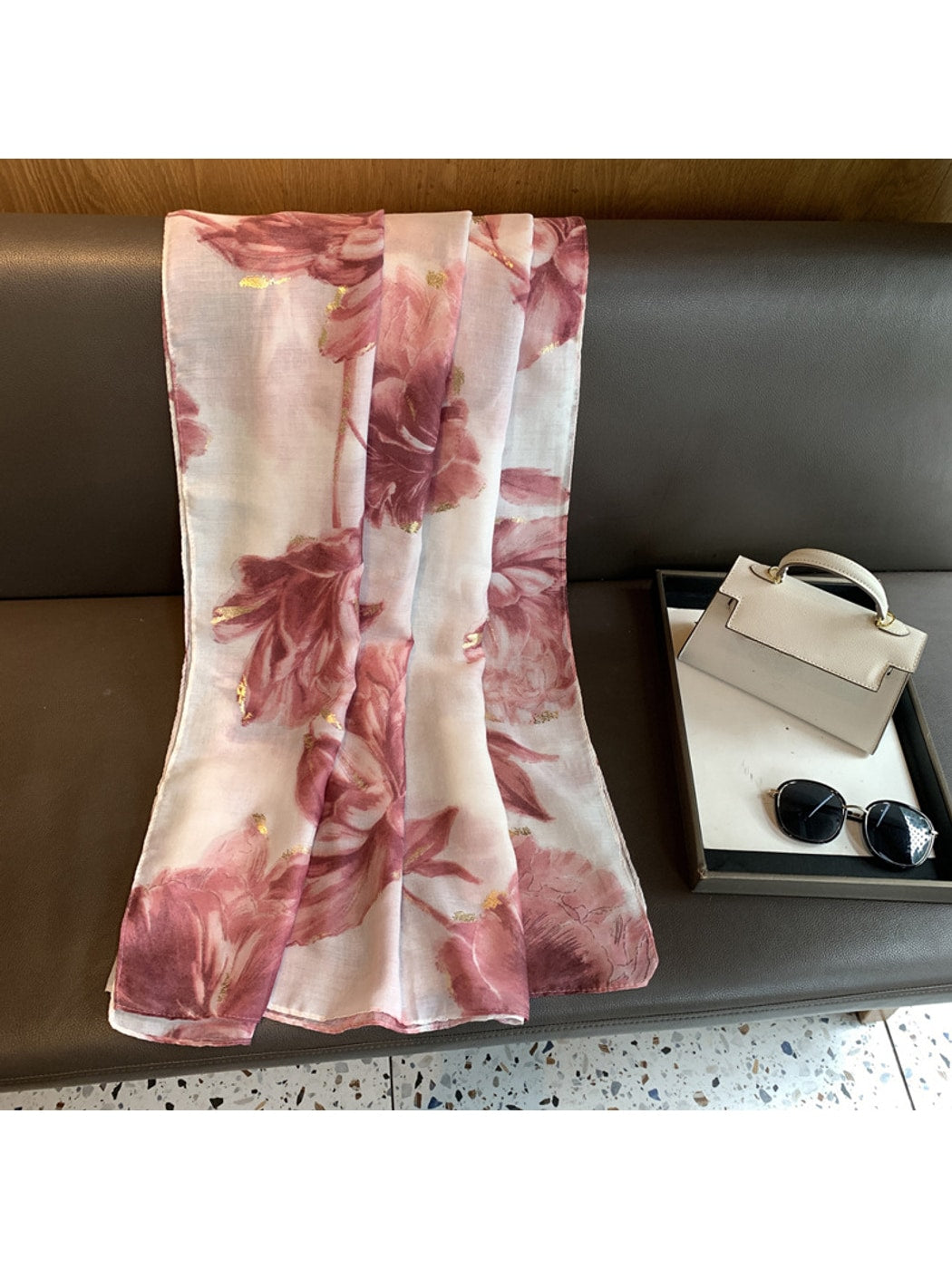 Scarvii - Floral Print Elegant Layering Shawl Scarf