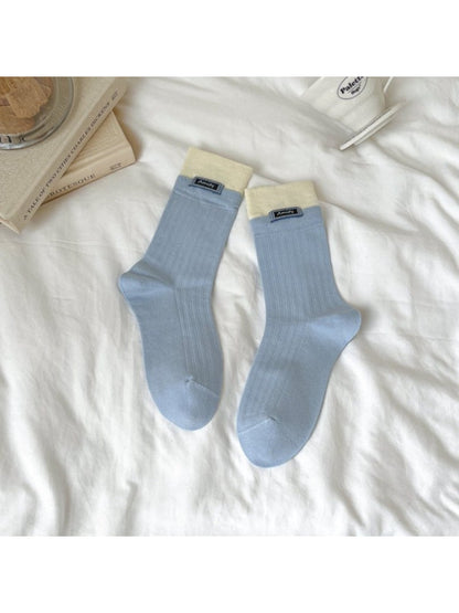 Rufia - Contrast Ribbed Crew Socks product image 3