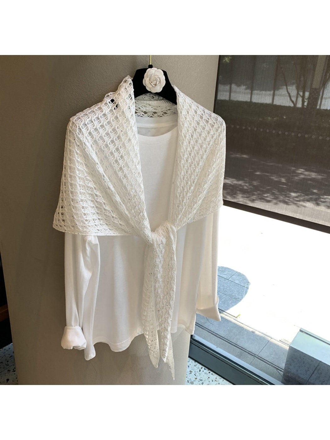 Scarvii - Elegant Sheer-Look Drape Shawl Scarf