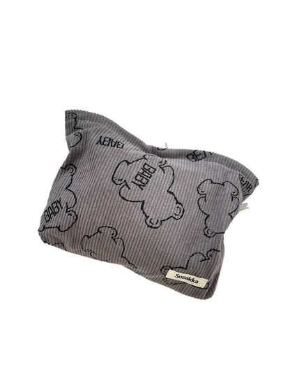 Cosbai - Teddy Bear Corduroy Cosmetic Bag