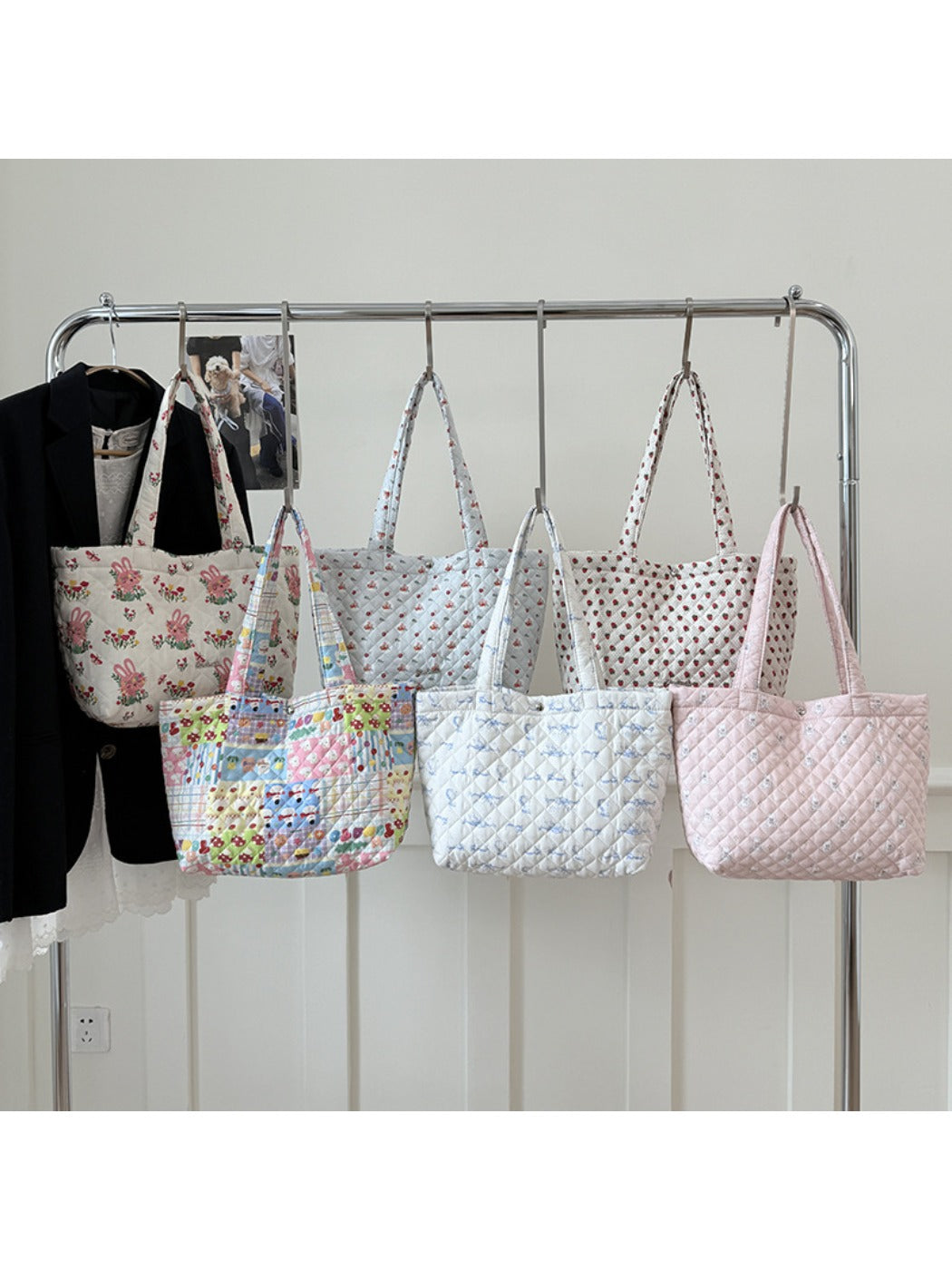 Cosbai - Tote Shoulder Bag with Cartoon Pattern