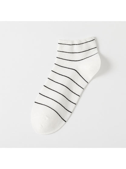 Rufia - Simple Striped Casual Ankle Socks