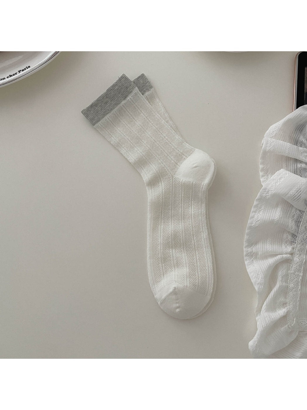 Rufia - Relaxed Mesh Panel Crew Socks