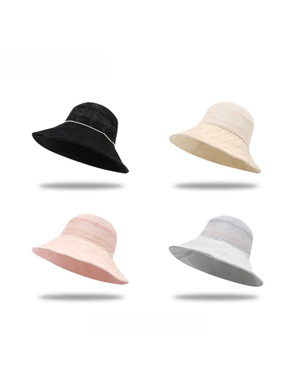 Haila - Women's Wide Brim Solid Color Bucket Hat