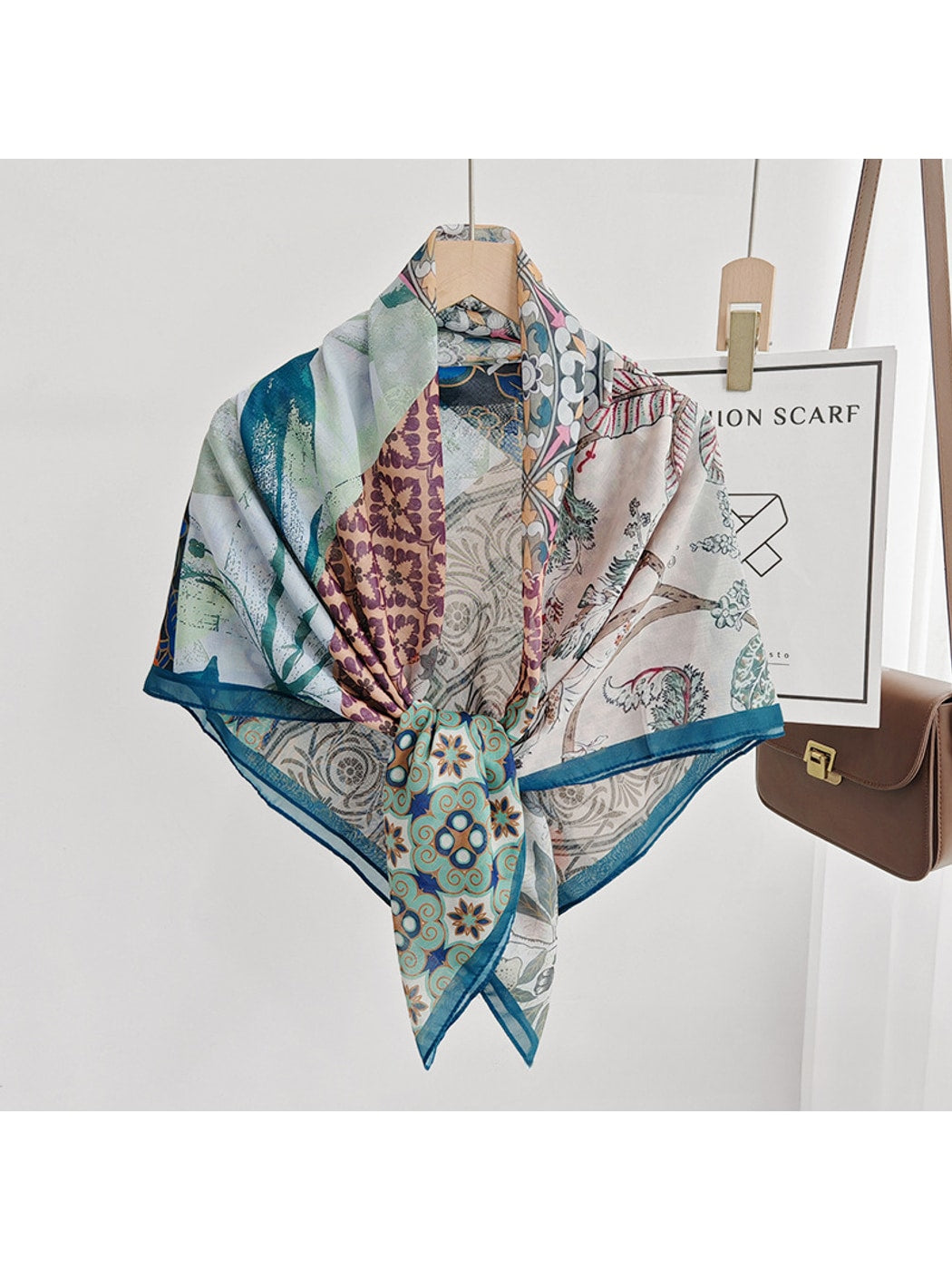 Scarvii - Eclectic Printed Patchwork Square Scarf