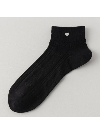 Rufia - Heart Embroidered Detail Ankle Socks