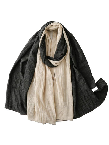 Scarvii - Contrast Panel Soft Drape Everyday Scarf