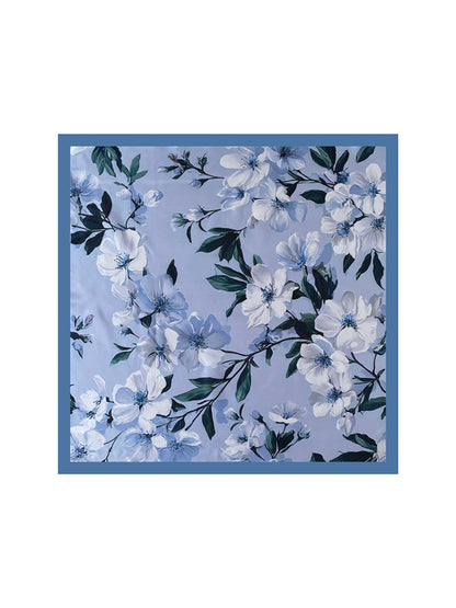 Scarvii - Elegant Floral Petal Pattern Square Scarf