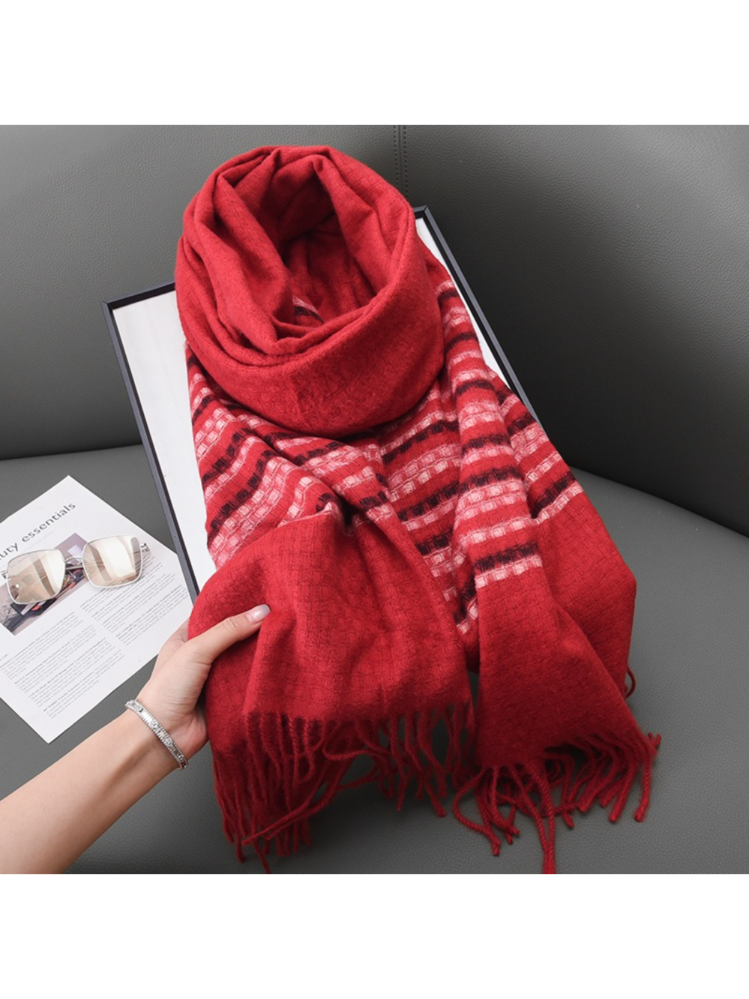 Scarvii - Soft Striped Lightweight Scarf