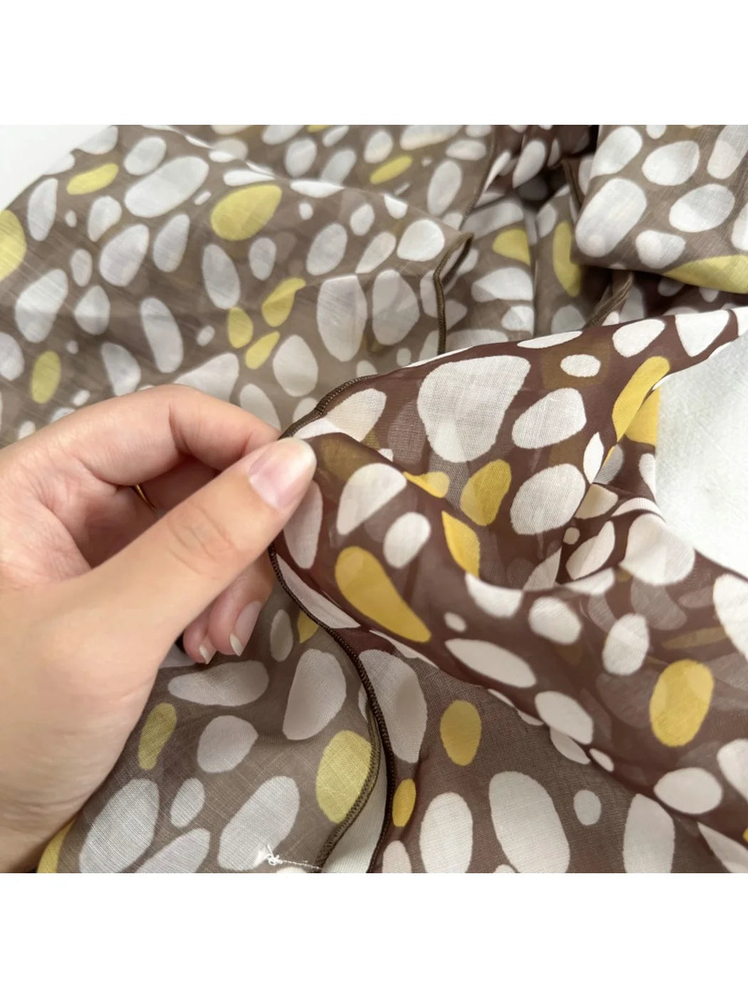 Scarvii - Botanical Floral Print Sheer Scarf