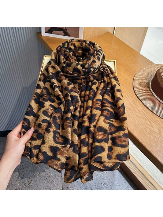 Scarvii - Elegant Leopard Print Fashion Scarf