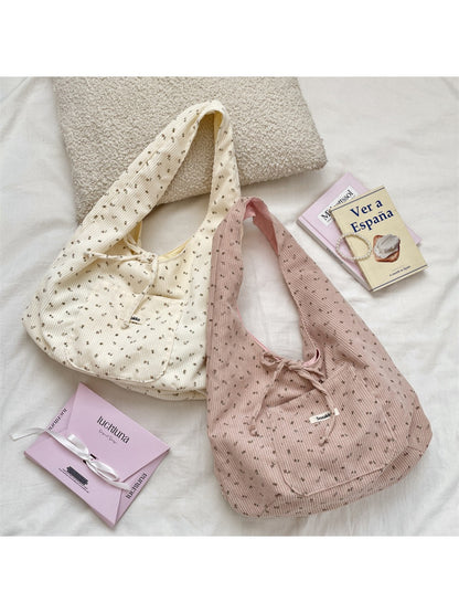 Cosbai – Reversible Corduroy & Canvas Shoulder Bag
