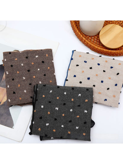 Scarvii - Polka Dot Edge Trim Triangle Bandana