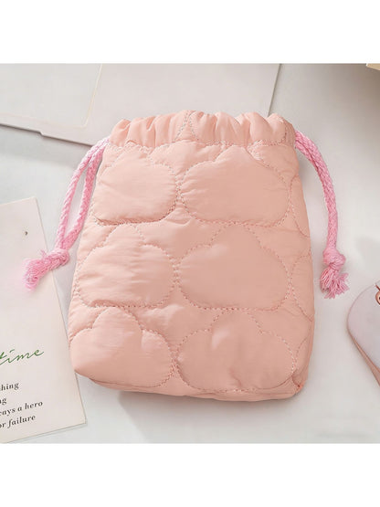 Cosbai - Quilted Drawstring Storage Pouch Bag