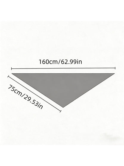 Scarvii - Printed Solid Color Border Triangle Bandana