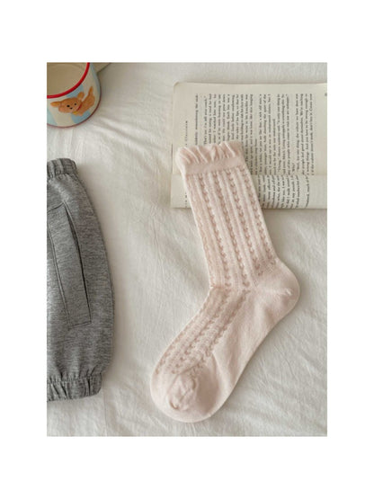 Rufia - Textured Knit Ruffle Crew Socks product image 9