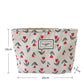 Cosbai - Tulip Floral Corduroy Cosmetic Bag / Clutch