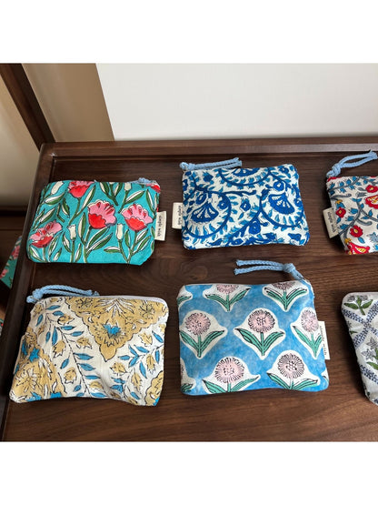 Cosbai - Printed Rectangular Zipper Coin Purse